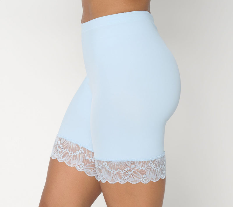 Breezies Slip Short with Lace Trim Set of 2 — View 6