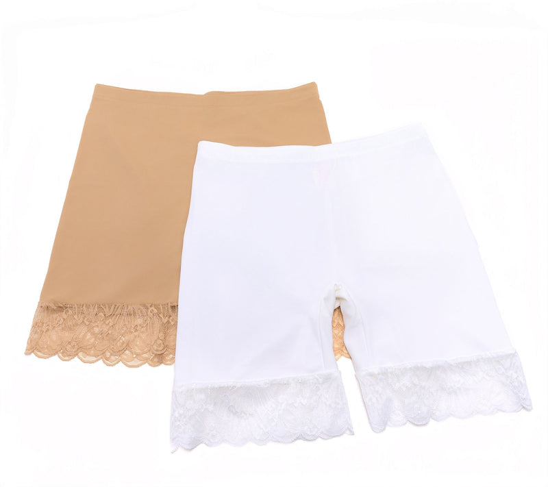 Breezies Slip Short with Lace Trim Set of 2 — View 12