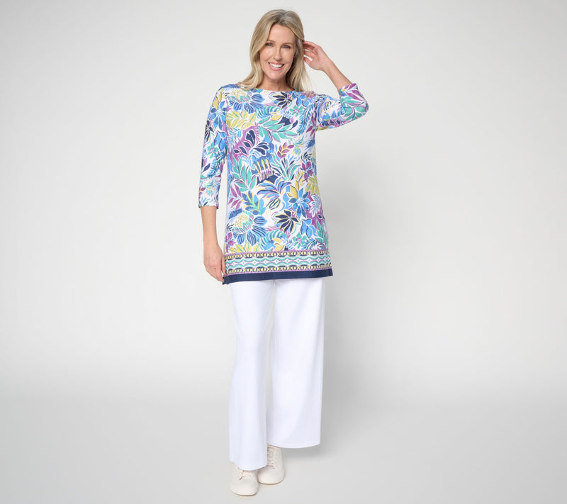 Denim & Co. Regular Printed Favorite Jersey Tunic — View 5