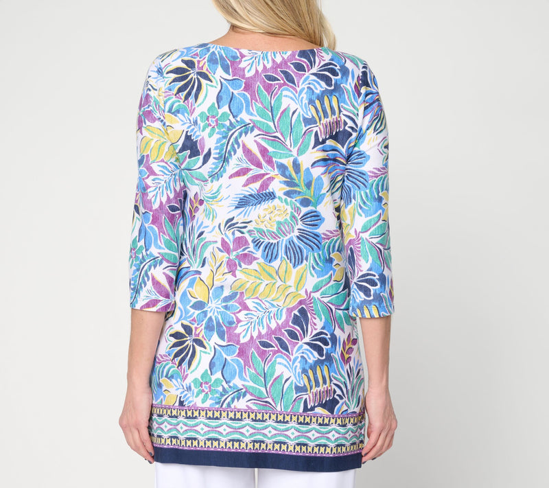 Denim & Co. Regular Printed Favorite Jersey Tunic — View 4
