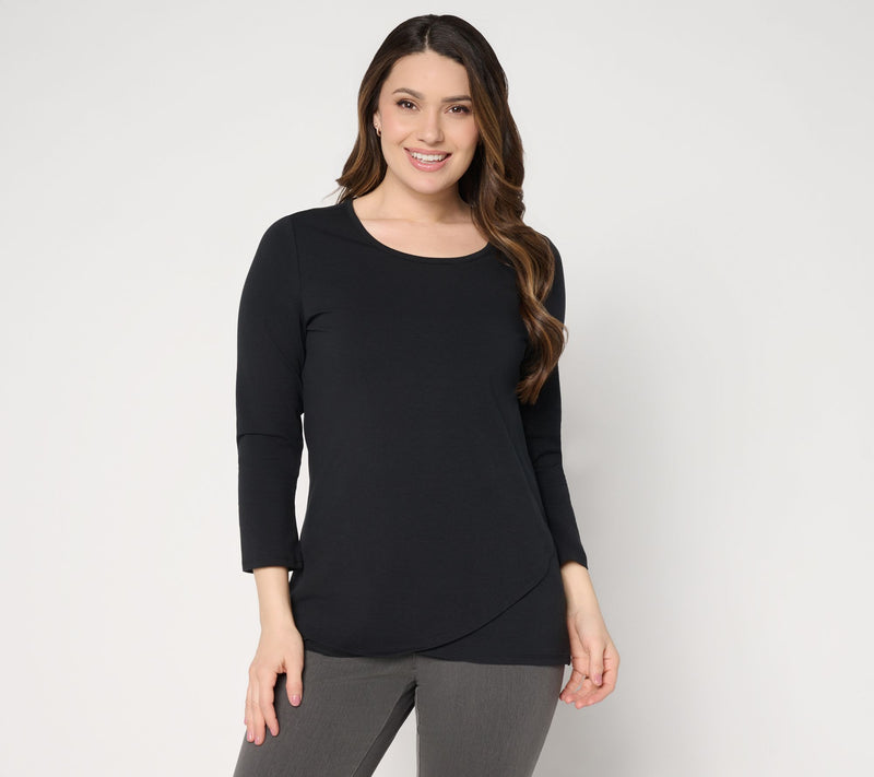 Denim & Co. Regular Perfect Jersey Tunic  with Tulip Hem — View 11