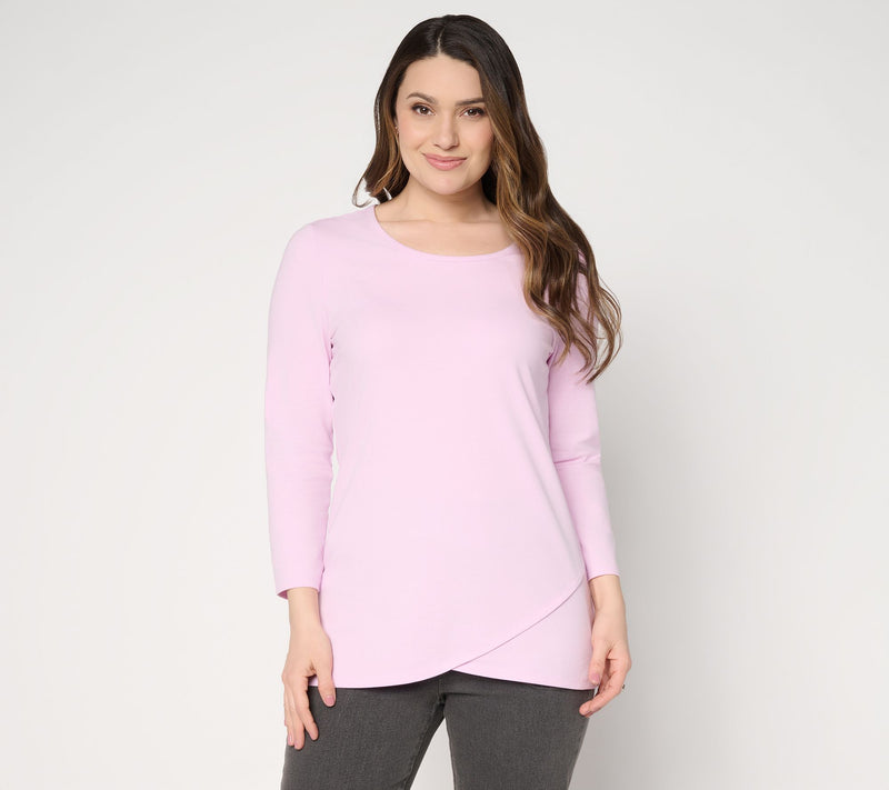 Denim & Co. Regular Perfect Jersey Tunic  with Tulip Hem — View 13