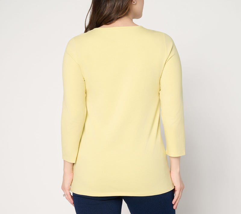 Denim & Co. Regular Perfect Jersey Tunic  with Tulip Hem — View 4