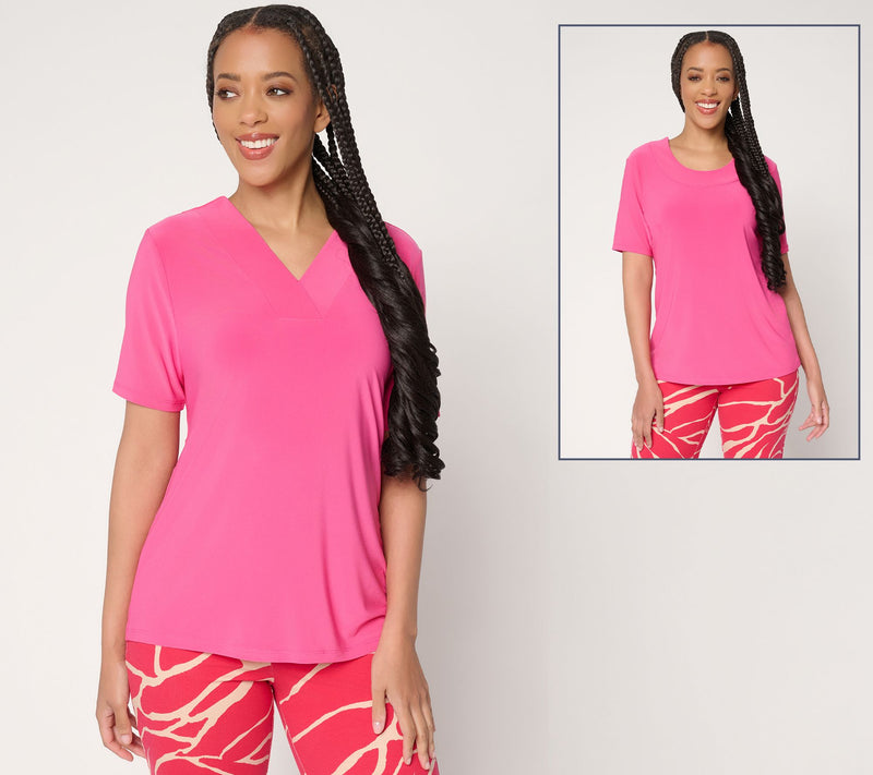 Attitudes by Renee Como Jersey Reversible Neckline Top — Main view