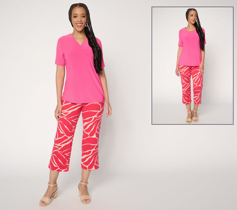 Attitudes by Renee Como Jersey Reversible Neckline Top — View 5