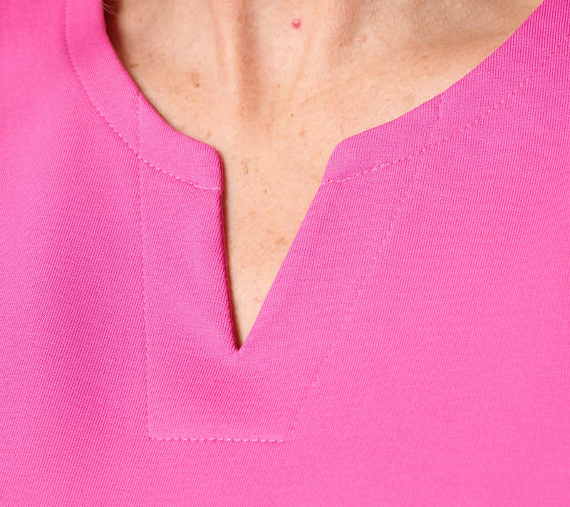 Denim & Co. EasyWear French Terry Top with Shirttail Hem — View 6