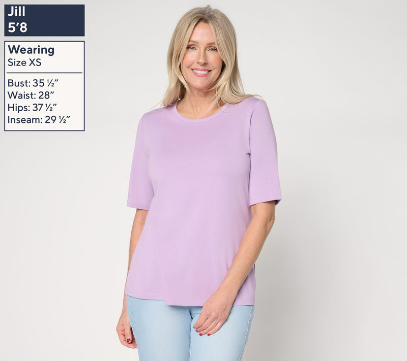 Denim & Co. Essentials Favorite Jersey 3-Pack Elbow Sleeve Tops — View 3