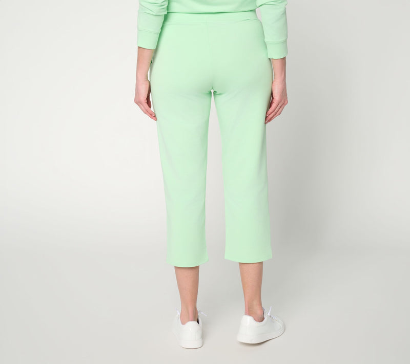 Denim & Co. Active Regular French Terry Crop Pants w/ Tulip Hem — View 6