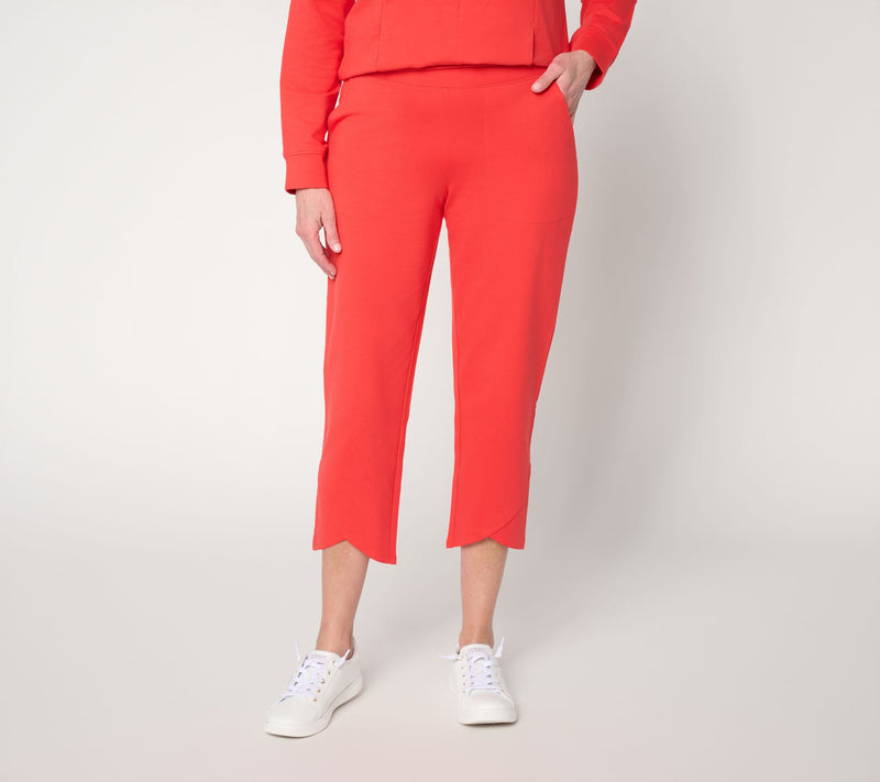 Denim & Co. Active Regular French Terry Crop Pants w/ Tulip Hem — View 14