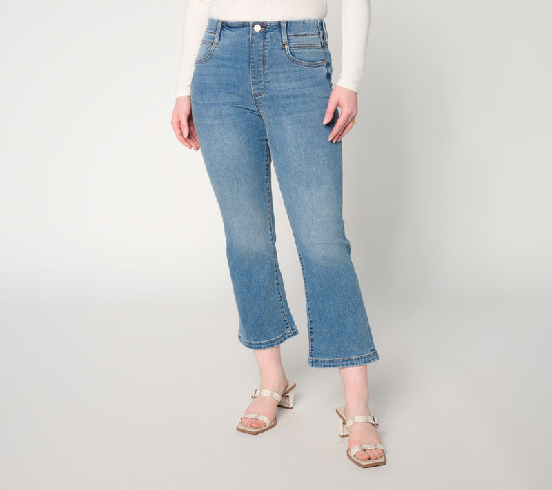 Liverpool Los Angeles Gia Glider Crop Jeans w/ Tulip Hem - Landmark — View 9
