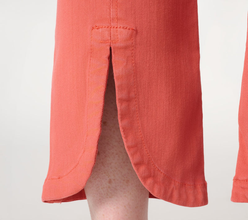 Liverpool Los Angeles Gia Glider Crop Jeans w/ Tulip Hem - Papaya — View 6
