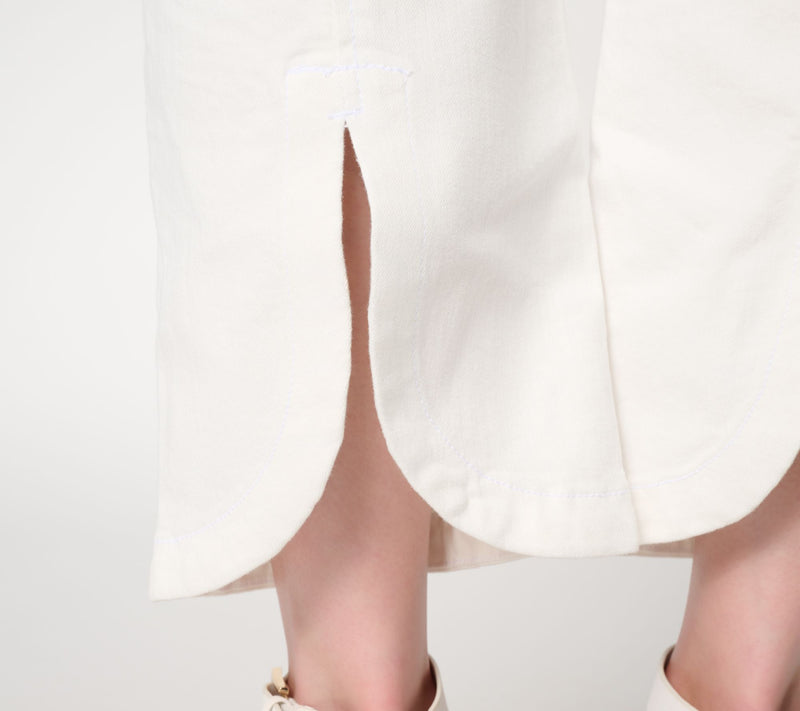 Liverpool Los Angeles Gia Glider Crop Jeans w/ Tulip Hem -Bright Wht — View 6