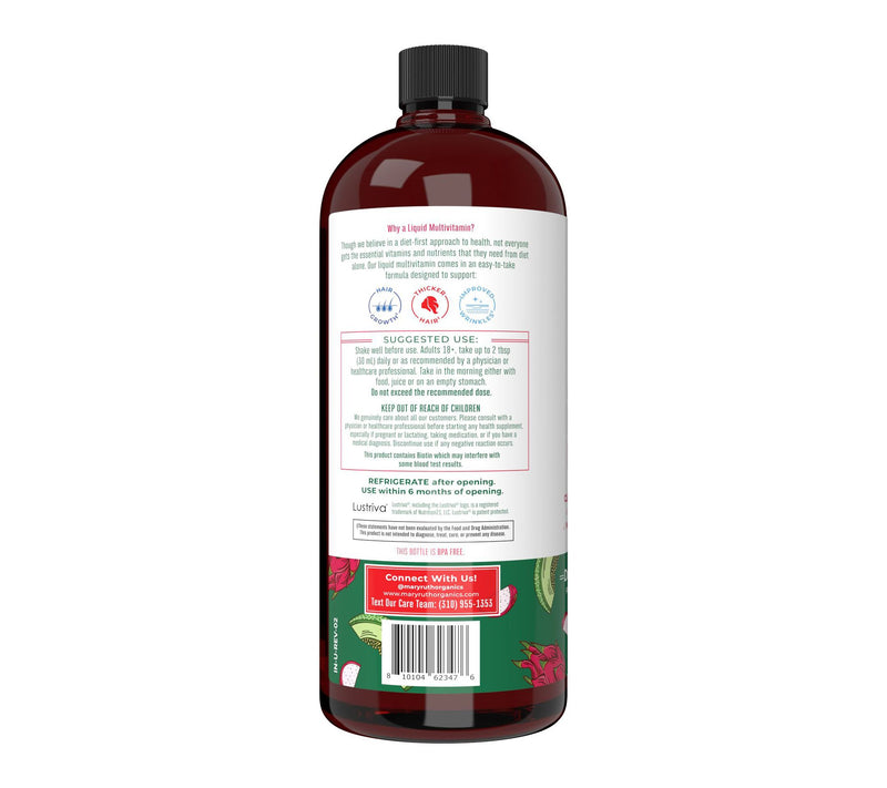 MaryRuth's Liquid Morning Multivitamin Dragonfruit 30-oz Serving — View 5