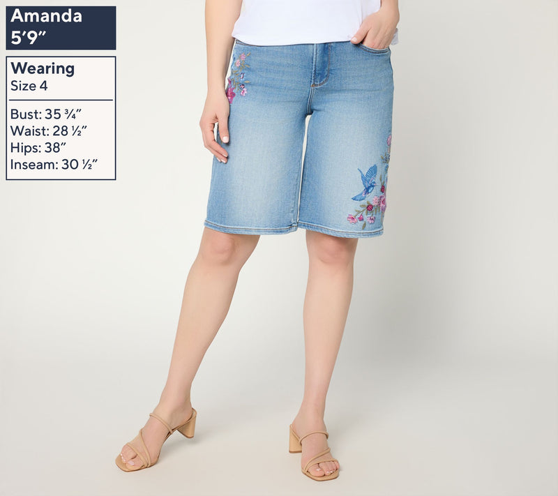 Driftwood Jeans 12" Inseam Heather Shorts - Bluebird — View 2
