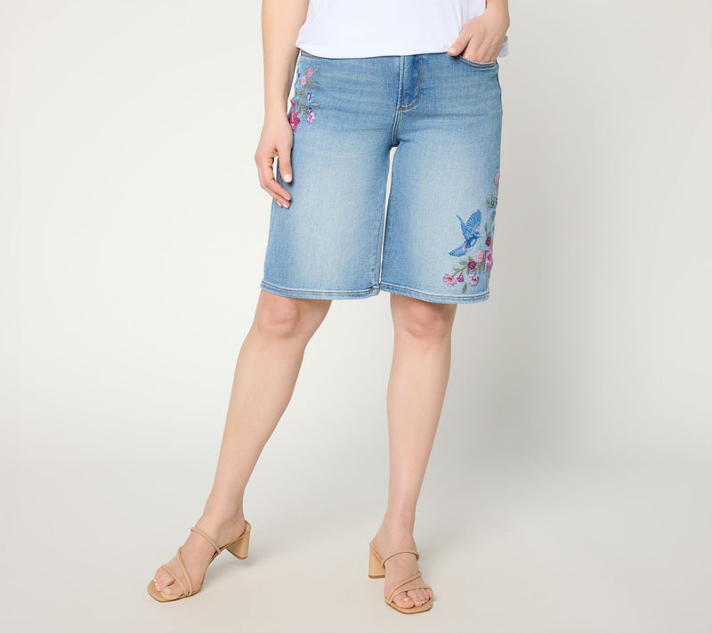 Driftwood Jeans 12" Inseam Heather Shorts - Bluebird — Main view