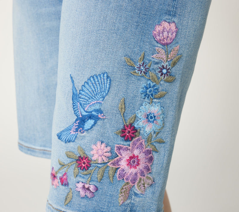 Driftwood Jeans 12" Inseam Heather Shorts - Bluebird — View 5