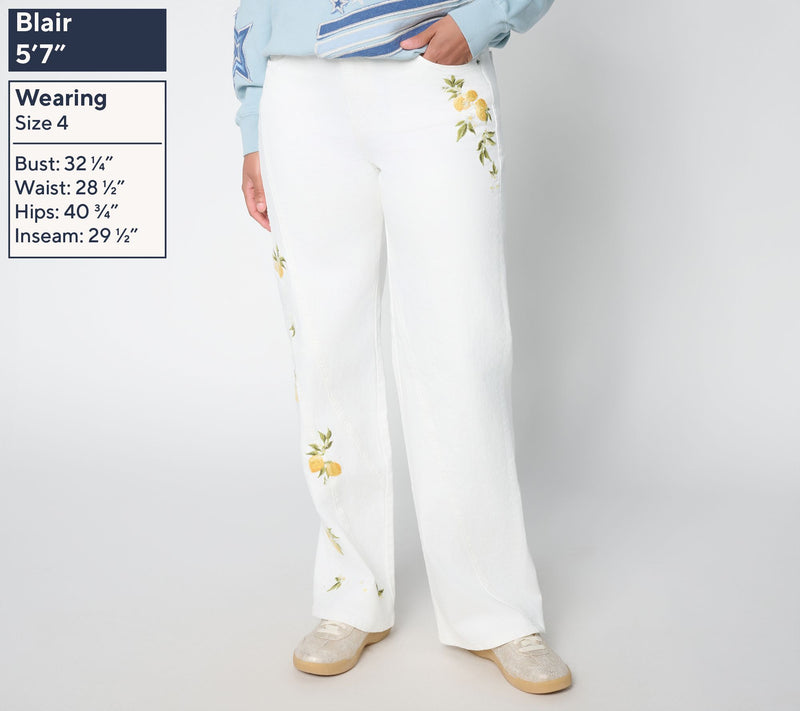 Driftwood Jeans IRA Straight Leg Jeans - Limoncello — View 2