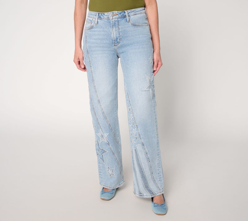 Driftwood Jeans IRA Straight Leg Jeans - Patriotic Patch — View 9