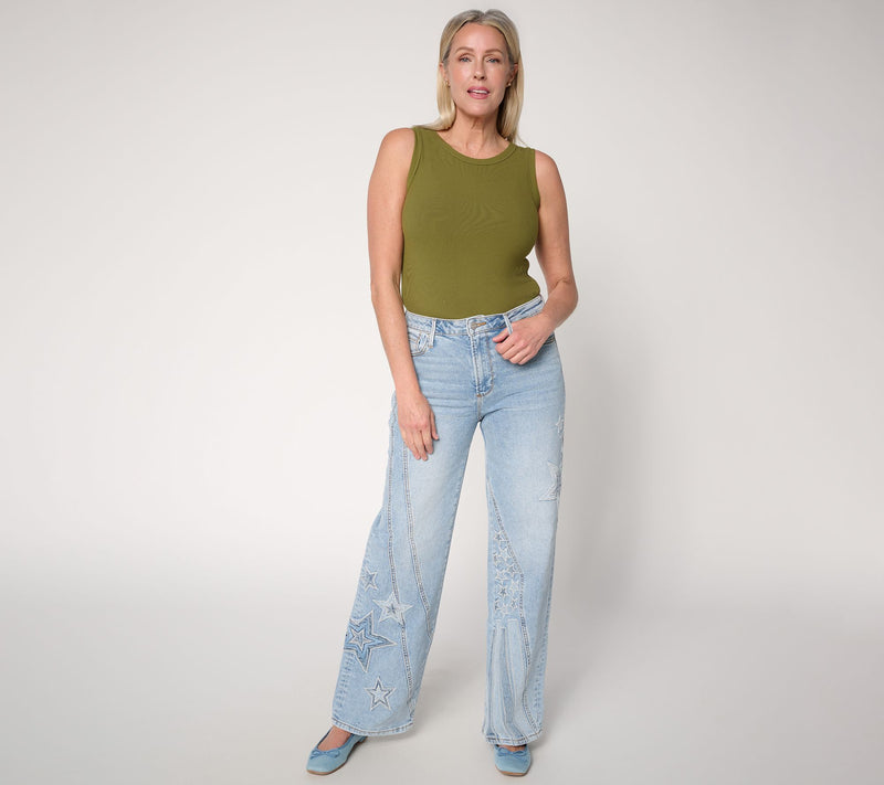Driftwood Jeans IRA Straight Leg Jeans - Patriotic Patch — View 5