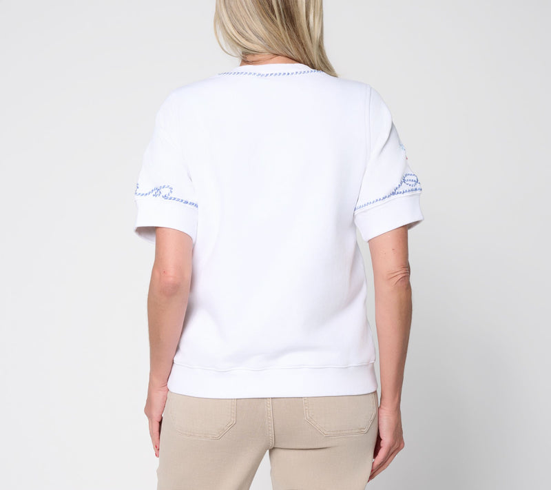 Driftwood Jeans Short Sleeve Henley Top - Going Coastal — View 5