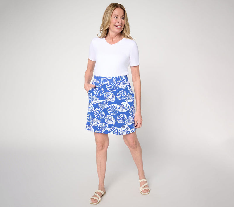 Denim & Co. Beach Jersey Petite Pull-On Skort with Pockets — View 13