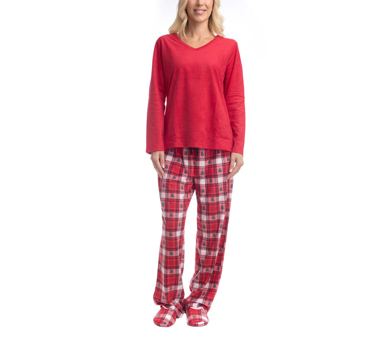 Goodnight Kiss Ladies' PJ Set & Slipper Sock Bundle — View 12