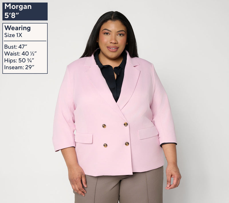Studio Park x Amy Stran Ruched 3/4 Sleeve Blazer — View 2