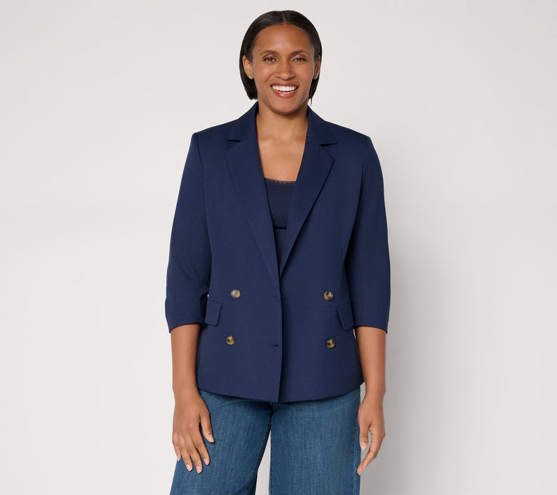 Studio Park x Amy Stran Ruched 3/4 Sleeve Blazer — View 11