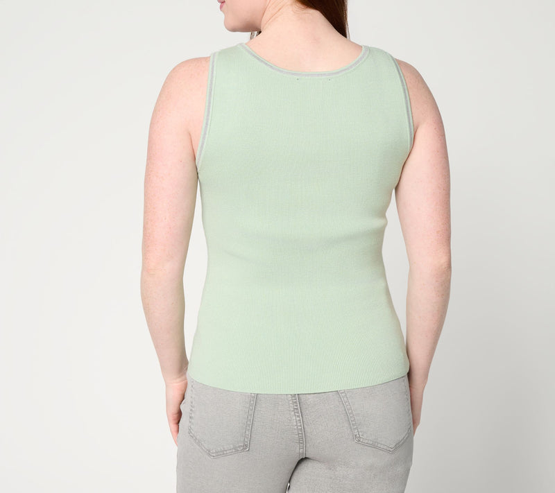 RM Studio x Rebecca Minkoff Compact Knit Luxe Tank with Trim — View 3