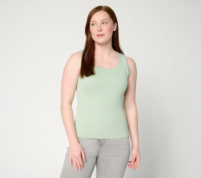 RM Studio x Rebecca Minkoff Compact Knit Luxe Tank with Trim — Main view