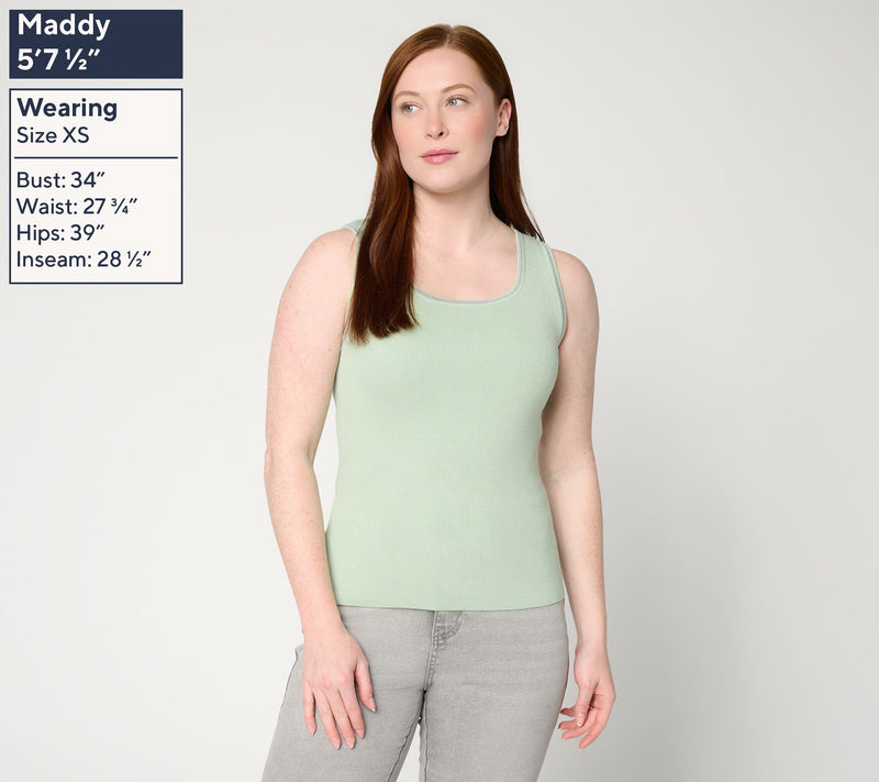 RM Studio x Rebecca Minkoff Compact Knit Luxe Tank with Trim — View 2