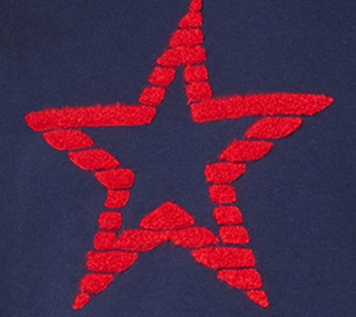 Denim & Co. Perfect Jersey Short Sleeve Top with Americana Motif — View 9