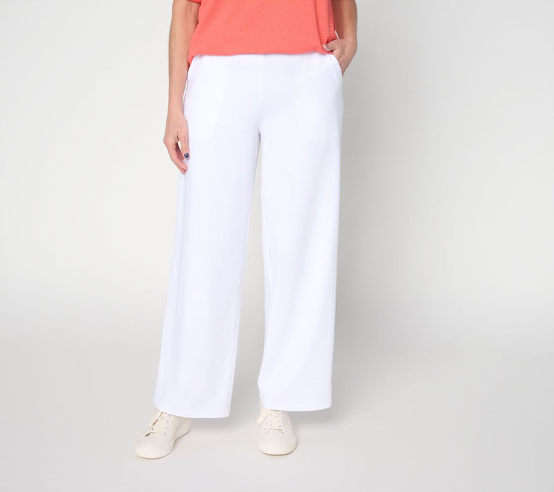 Denim & Co. Beach Jersey Regular Print or Solid Wide Leg Pants — View 13