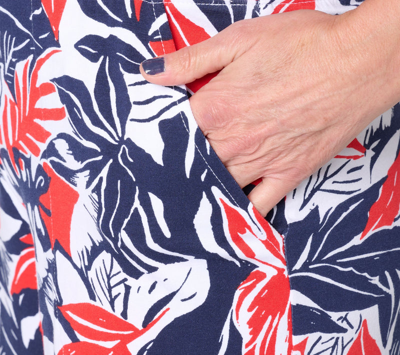Denim & Co. Beach Jersey Regular Print or Solid Wide Leg Pants — View 6