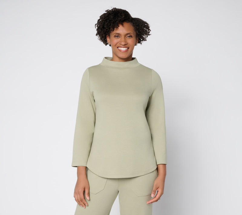 Martha Stewart Signature Petite Skylands Knit Bracelet Sleeve Top — View 16