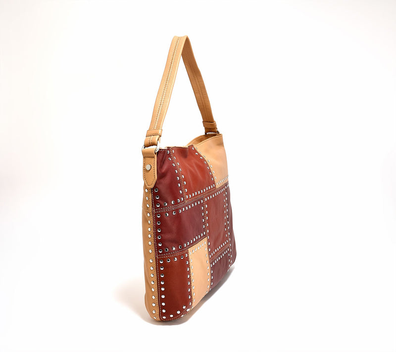 "As Is" American Leather Co. Mittie Ziptop Leather Hobo — View 2