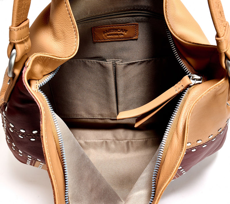 "As Is" American Leather Co. Mittie Ziptop Leather Hobo — View 4