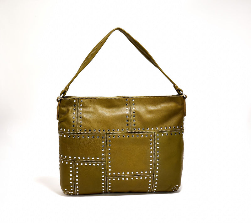 "As Is" American Leather Co. Mittie Ziptop Leather Hobo — View 13