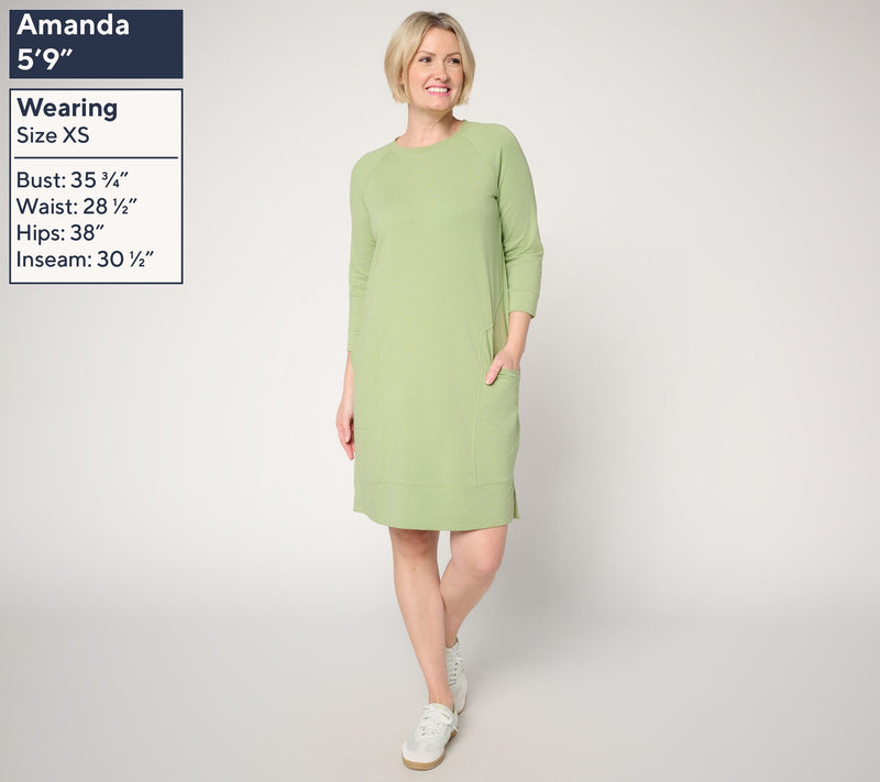 AnyBody Tall Cozy Knit French Terry Sneaker Dress — View 9