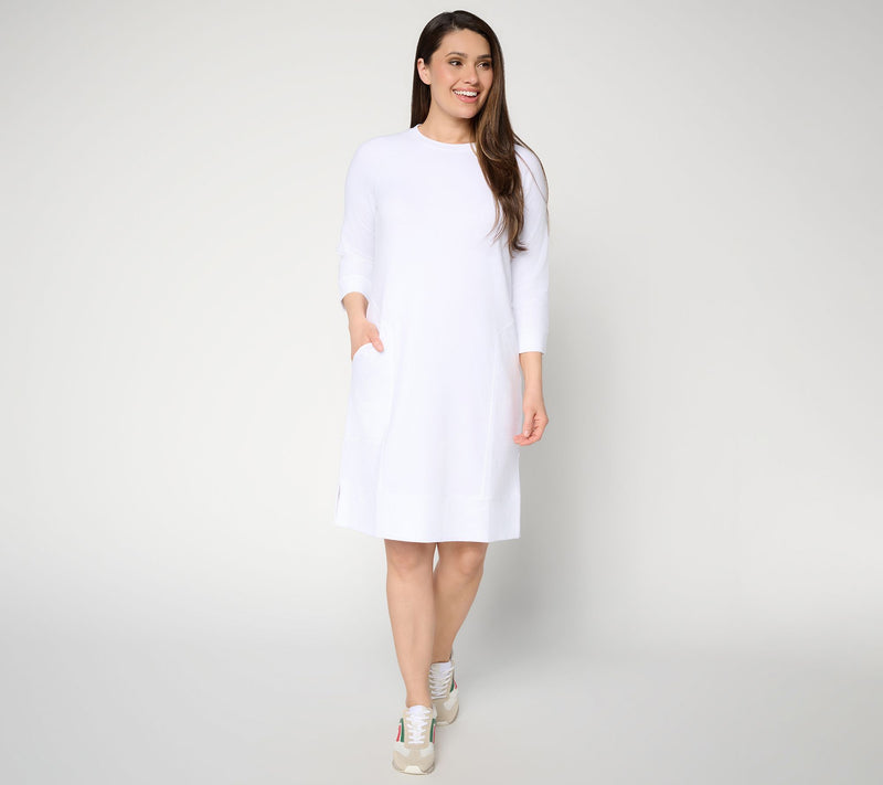AnyBody Tall Cozy Knit French Terry Sneaker Dress — View 7