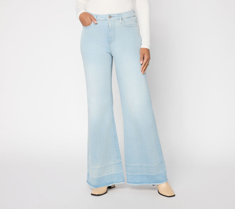 NYDJ Mia Palazzo Wide Leg Jeans with Released Hem — View 9