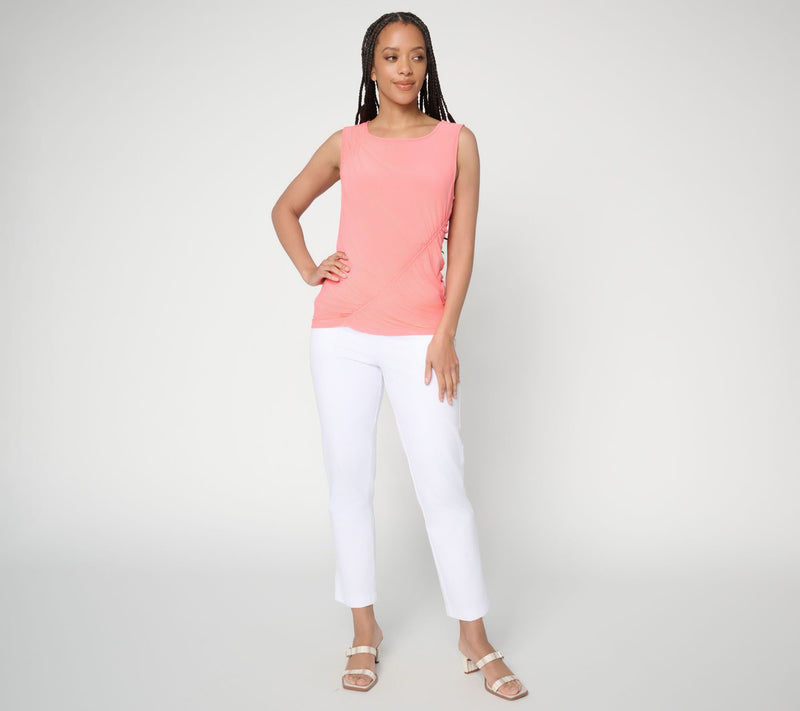 Dennis Basso Italia Knit Ruched Top — View 5