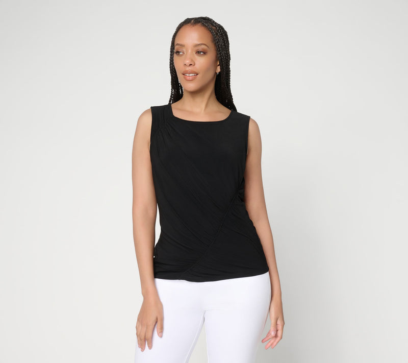 Dennis Basso Italia Knit Ruched Top — View 12