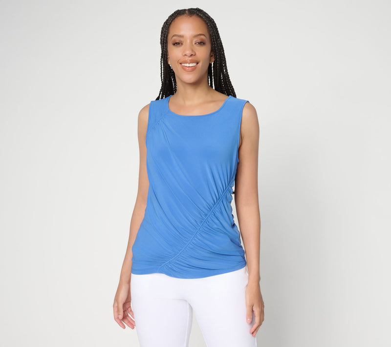 Dennis Basso Italia Knit Ruched Top — View 13