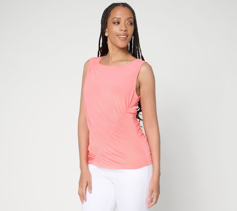 Dennis Basso Italia Knit Ruched Top — Main view