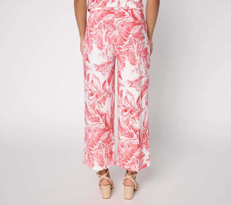 Dennis Basso Regular Printed Italia Knit Pull-On Crop Pant — View 4