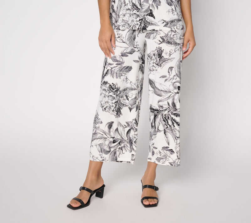 Dennis Basso Petite Printed Italia Knit Pull-On Crop Pant — View 12