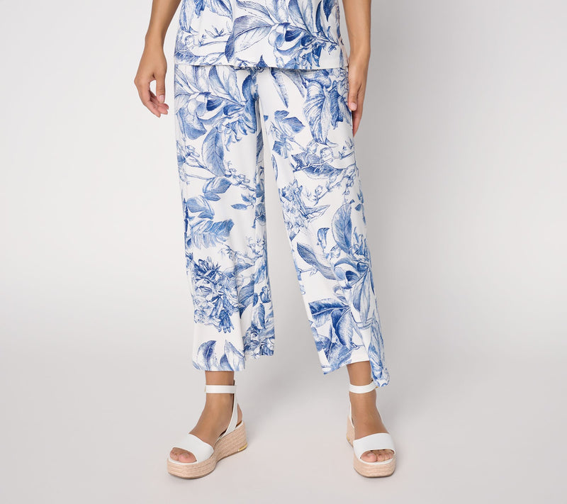 Dennis Basso Petite Printed Italia Knit Pull-On Crop Pant — View 13