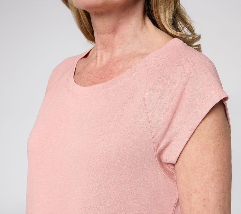 Dennis Basso Foil Print Top with Raglan Sleeves — View 5