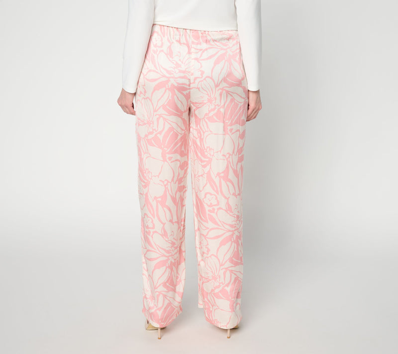 Dennis Basso Regular Printed Wide Leg Pull-On Pant — View 4